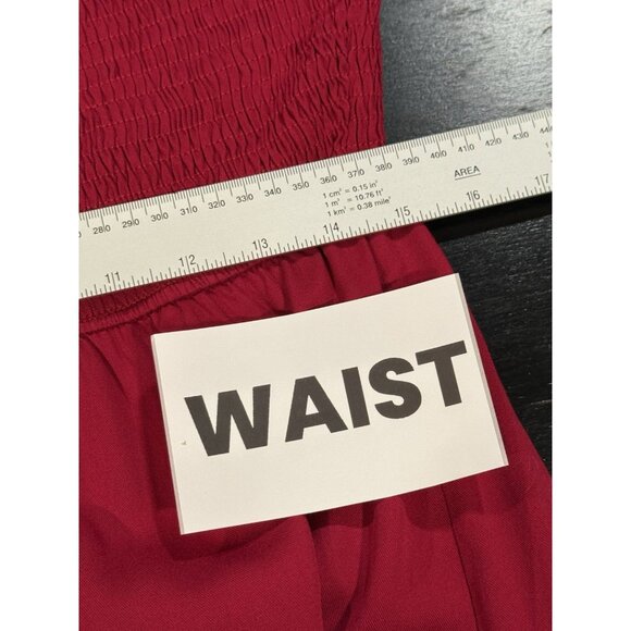 NWT PrettyGarden Summer Flowy Maxi Dress Cap Sleeve V-Neck Smocked Womens Large - Picture 12 of 13